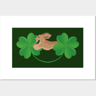 American Cocker Spaniel Dog with Cloverleaf Posters and Art